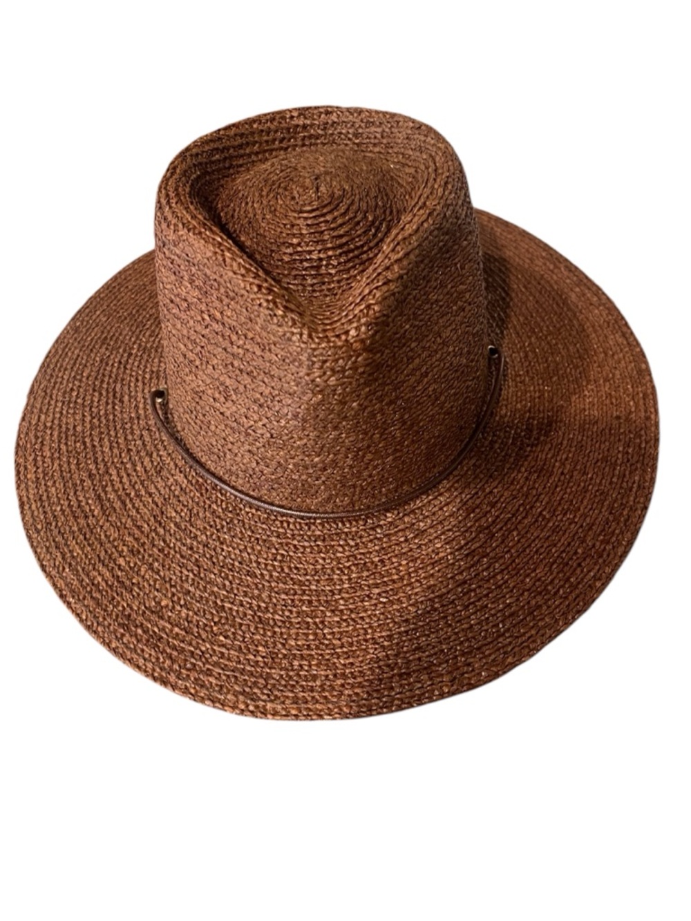 Will + Bear Austin Brown Straw Wide Brim Hat NWOT Medium - Picture 12 of 13